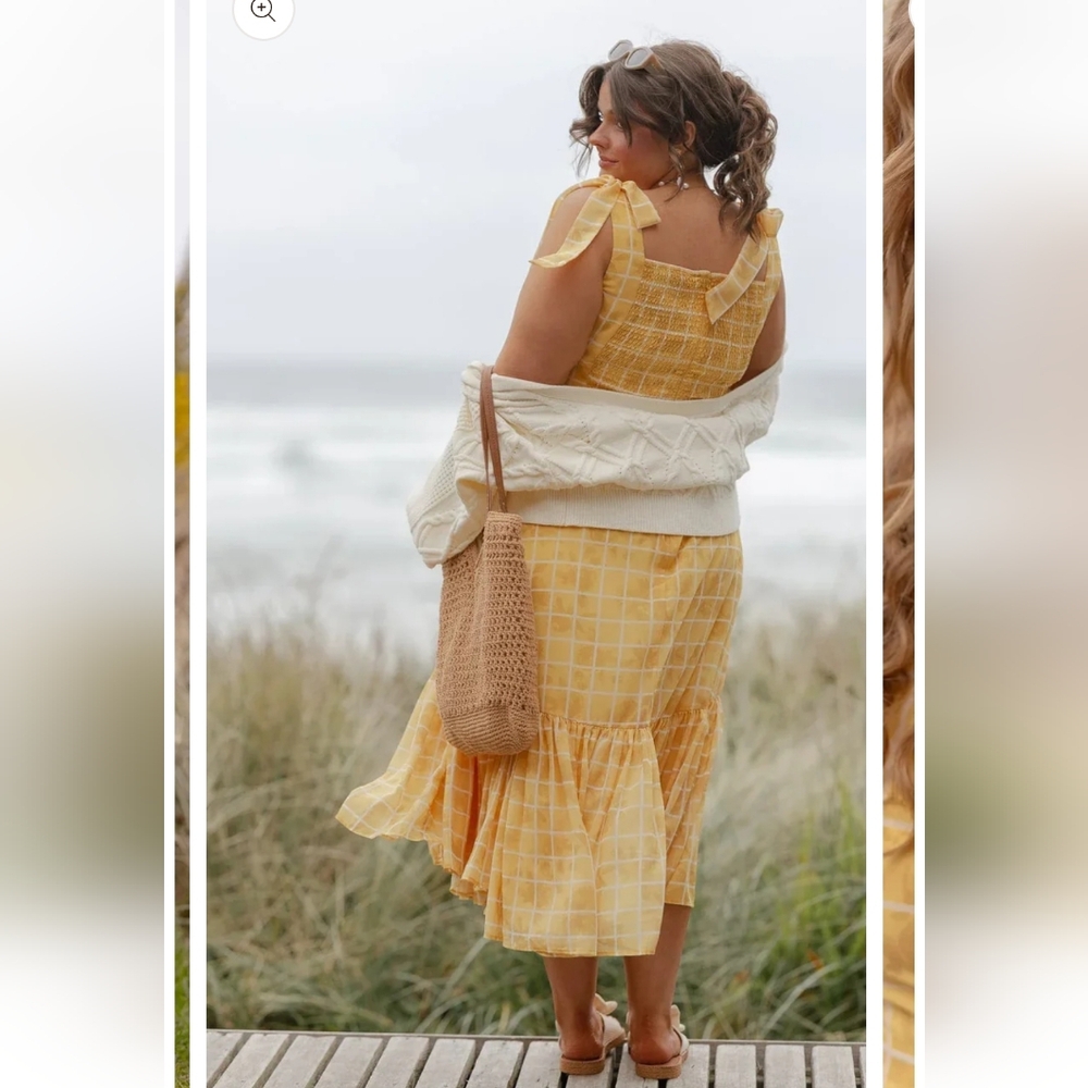 JessaKae Sunari Yellow Tiered Sundress - Picture 10 of 11